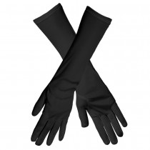 PAIRE DE GANTS 40CM NOIR ADULTE