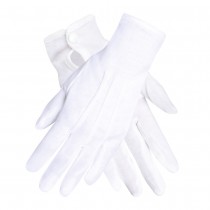 PAIRE DE GANTS BLANC COUTURES BOUTON ADULTE