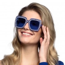 PAIRE DE LUNETTES BLING BLING BLEU ADULTE