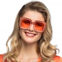 PAIRE DE LUNETTES BLING BLING ORANGE ADULTE