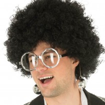 PAIRE DE LUNETTES BOULES DISCO ARGENT