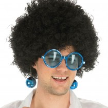 PAIRE DE LUNETTES BOULES DISCO BLEU