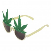 PAIRE DE LUNETTES FANTAISIE RASTA FEUILLES CHANVRE