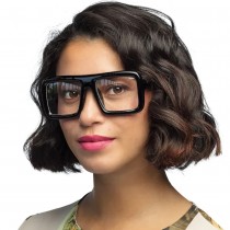 PAIRE DE LUNETTES FESTIVES ANNÉES 50 NOIR ADULTE