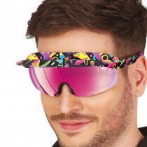 PAIRE DE LUNETTES FESTIVES ANNÉES 80 LILAS ADULTE