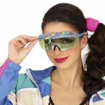 PAIRE DE LUNETTES FESTIVES ANNÉES 80 VERT ADULTE