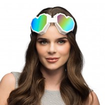 PAIRE DE LUNETTES FESTIVES CŒUR BLANC ADULTE