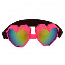 PAIRE DE LUNETTES FESTIVES CŒUR ROSE FLUO ADULTE
