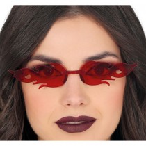 PAIRE DE LUNETTES FESTIVES FLAMMES ROUGE ADULTE