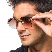 PAIRE DE LUNETTES FESTIVES FUMÉ MARRON ADULTE