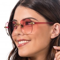 PAIRE DE LUNETTES FESTIVES FUMÉ ROSE ADULTE