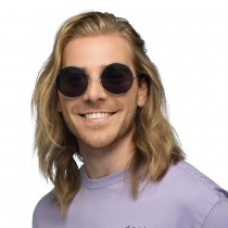 PAIRE DE LUNETTES FESTIVES HIPPIE GRIS ADULTE