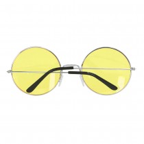 PAIRE DE LUNETTES FESTIVES HIPPIE JAUNE ADULTE