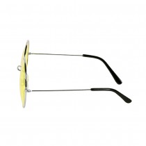 PAIRE DE LUNETTES FESTIVES HIPPIE JAUNE ADULTE