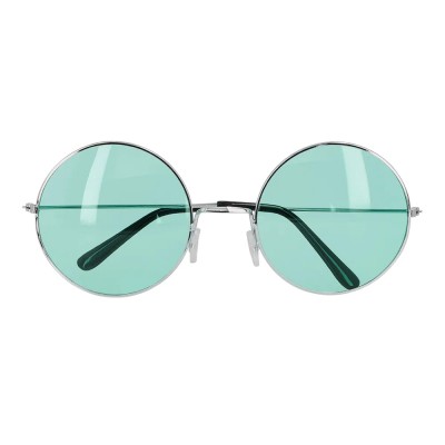 PAIRE DE LUNETTES FESTIVES HIPPIE VERT ADULTE