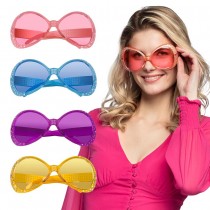 PAIRE DE LUNETTES GLAMOUR DIAMANTS COLORÉ ADULTE