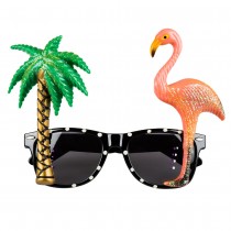 PAIRE DE LUNETTES HAWAÏ PALMIER FLAMANT ROSE