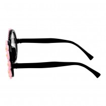 PAIRE DE LUNETTES HIPPIE FLEURS ROSES STRASS FEMME