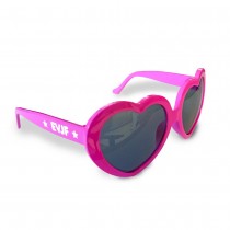 PAIRE DE LUNETTES PLASTIQUE COEUR ROSE EVJF ADULTE