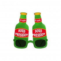 PAIRE DE LUNETTES PLASTIQUE HUMOUR BIÈRE PRESSION