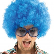 PAIRE DE LUNETTES RONDES BLEU PAILLETÉ