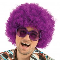 PAIRE DE LUNETTES RONDES VIOLET PAILLETÉ