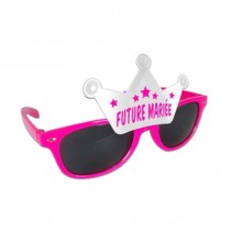 PAIRE DE LUNETTES ROSE COURONNE FUTURE MARIÉE EVJF