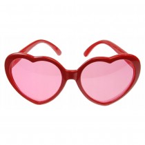 PAIRE DE LUNETTES ROUGE CŒUR VERRE TEINTÉES ADULTE