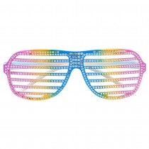 PAIRE DE LUNETTES SHUTTER BLING BLING RAINBOW ADULTE