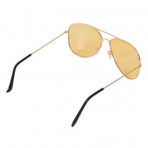 PAIRE DE LUNETTES TEINTÉES JAUNE AVIATEUR ADULTE