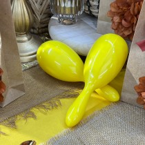 PAIRE DE MARACAS PLASTIQUE COLORÉ 18CM