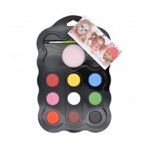 PALETTE MAQUILLAGE À L\'EAU 9 COULEURS CARNAVAL