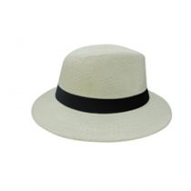 PANAMA ST TROP BLANC BANDEAU NOIR