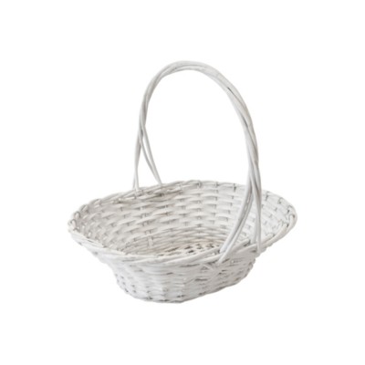 PANIER OVALE SAULE TRESSÉ 38X30X13CM BLANC