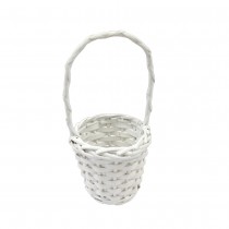 PANIER ROND SAULE 22X10CM BLANC