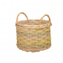 PANIER ROTIN CYLINDRIQUE POIGNÉES 22X15CM NATURE