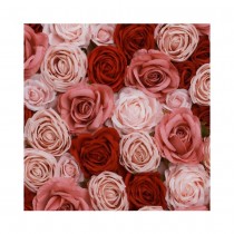 PANNEAU FLORAL CŒUR ROSE ARTIFICIELLE 80CM