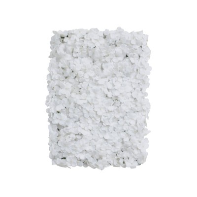 PANNEAU FLORAL HORTENSIA ARTIFICIEL 60X40CM BLANC