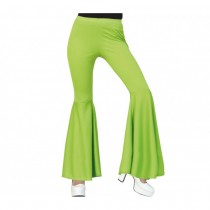 PANTALON PATTES D\'ÉLÉPHANT ÉLASTIQUE VERT FEMME