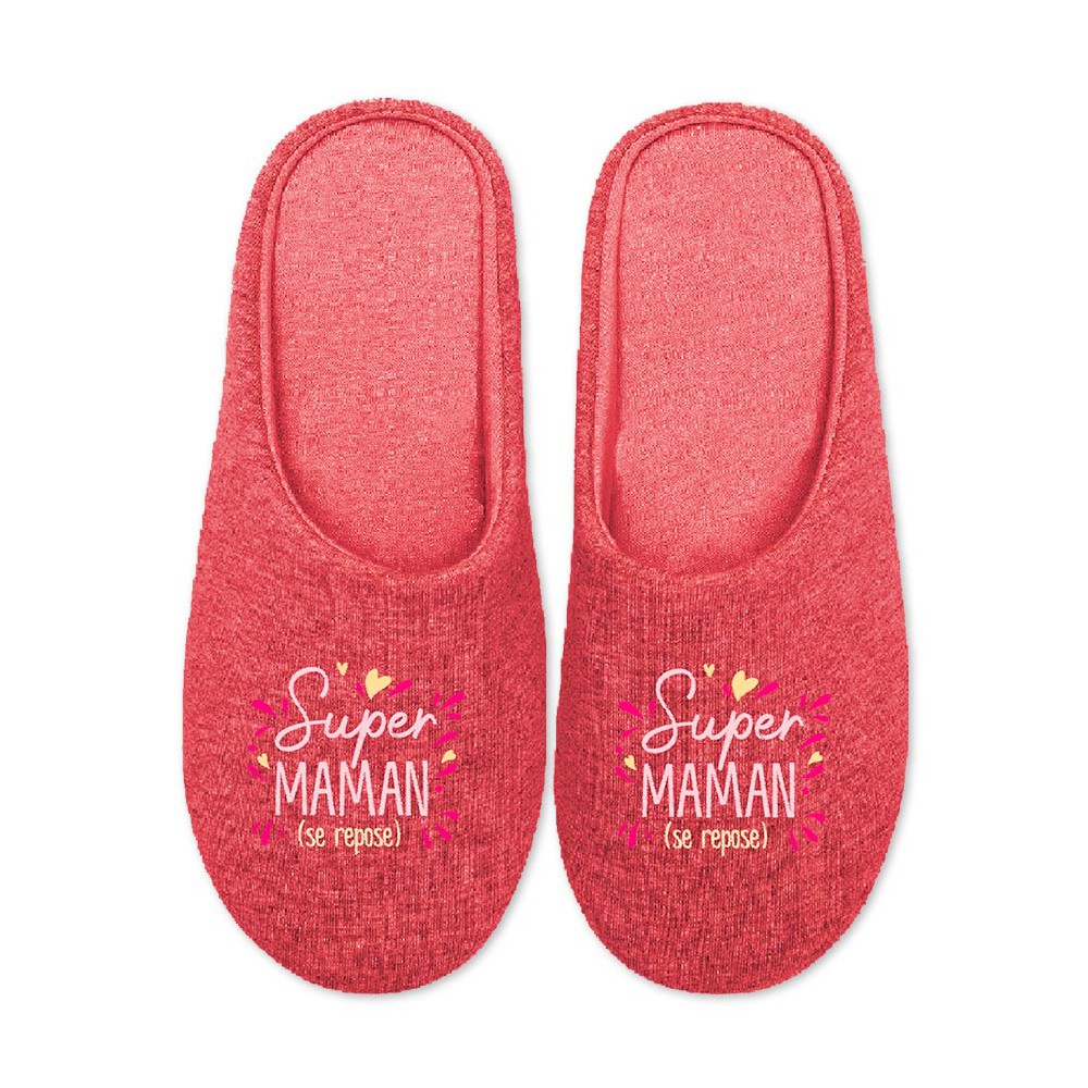 Pantoufles rouges on sale