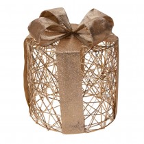 PAQUET CADEAU DÉCO LED CHAUD PILE TIMER 20X20X23CM