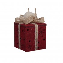 PAQUET CADEAU FEUTRINE SUSPENSION 6X6X9.5CM ROUGE