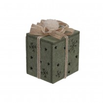 PAQUET CADEAU FEUTRINE SUSPENSION 8X7X11.5CM VERT