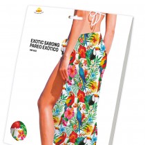 PARÉO SARONG HAWAÏEN TROPICAL TOUCAN 1.5M FEMME