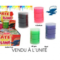 PÂTE SLIME BARIL NÉON 40GRS 6 COLORIS