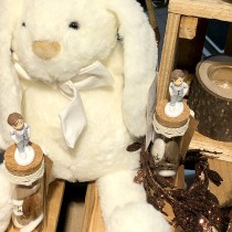 PELUCHE LAPIN NUD 35CM