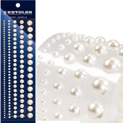 PERLES BLANCHES AUTOCOLLANTES TAILLES ASSORTIES