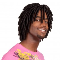 PERRUQUE AFRO DREADLOCKS COURT NOIR HOMME