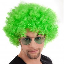 PERRUQUE AFRO GROOVE CHEVEUX BOUCLÉS VERT ADULTE