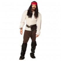 PERRUQUE BANDEAU PILOSITÉ PIRATE CARAÏBES HOMME